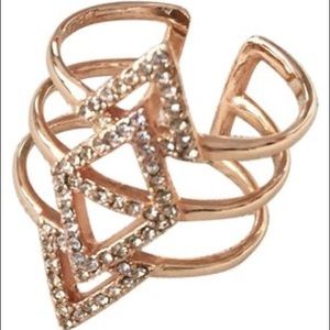 Stella & Dot Pave Spear Ring Rose Gold Small